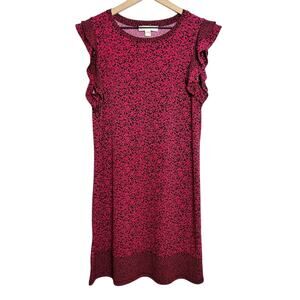 Michael Michael Kors Floral Red Pink Black Women Dress Size Medium